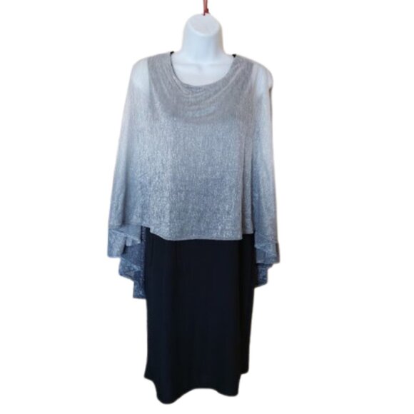 Unique Silver and Black Dress  Size Medium  New New With Tags - Picture 1 of 7